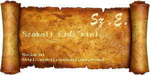 Szakali Ezékiel névjegykártya